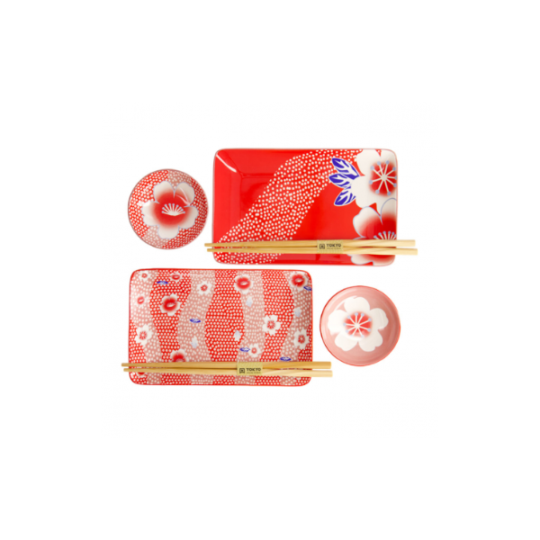 SET SUSHI KAWAII FLOWER ROSSO