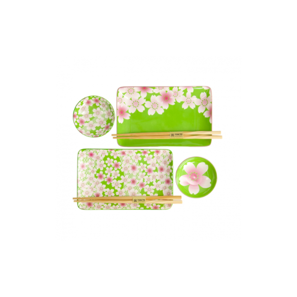 SUSHI SET KAWAII FLOWER VERDE